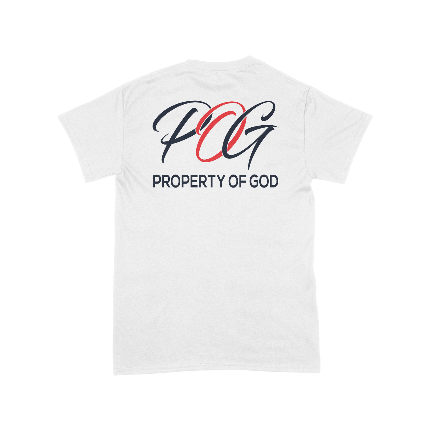NEW POG Classic Logo Tee - White (Red & Black Design)