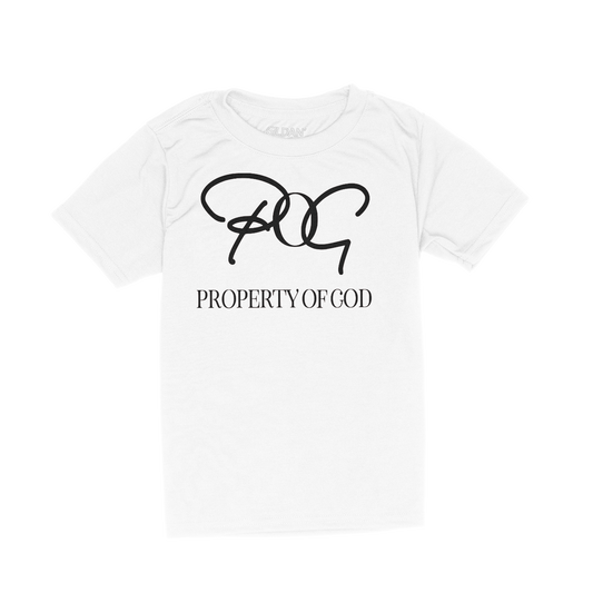 POG Kids Signature Oversize Logo T-Shirt - White