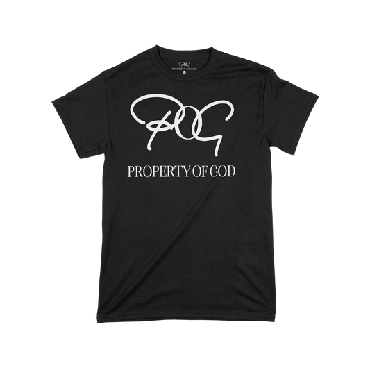 POG Signature Oversized Logo T-Shirt- Black