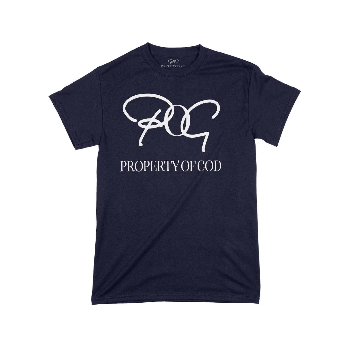 POG Signature Oversized Logo T-Shirt- Navy