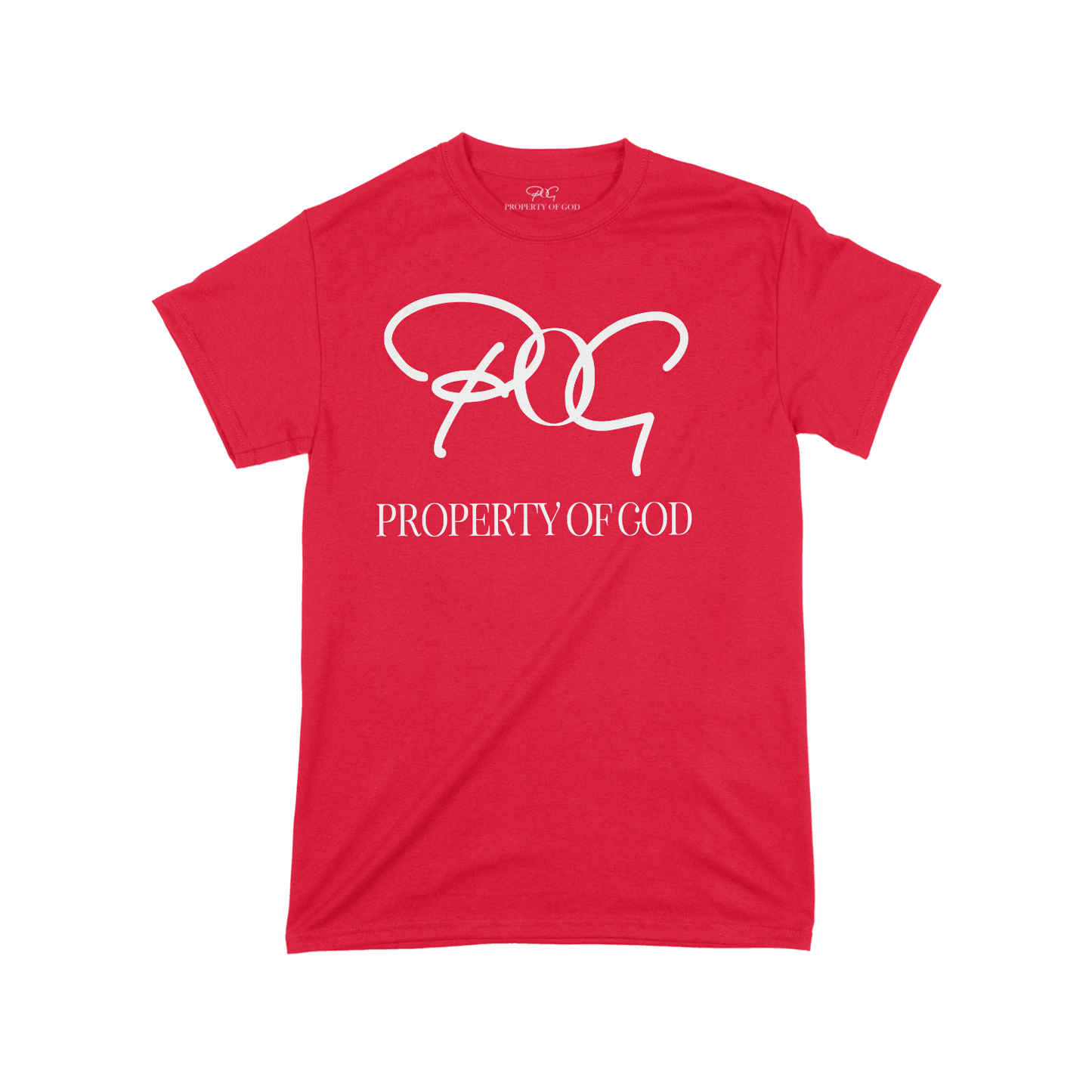 POG Signature Oversized Logo T-Shirt- Red