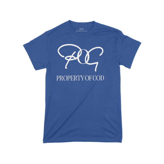 POG Signature Oversized Logo T-Shirt- Royal