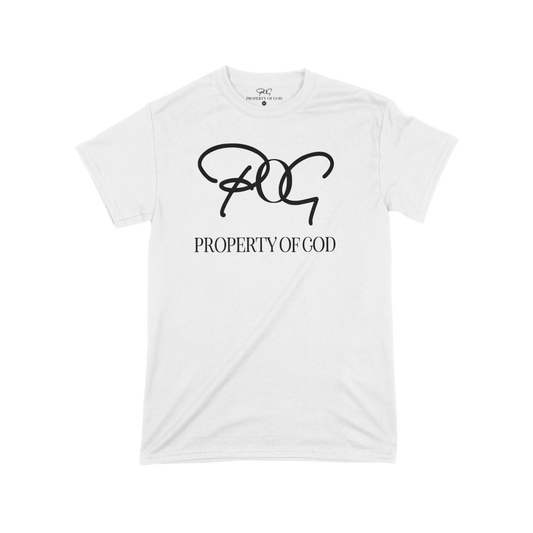 POG Signature Oversized Logo T-Shirt- White